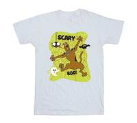 Scooby Doo Girl's Scary Boo Cotton T-Shirt in White | Size: 3-4 Years Scooby Doo White 3-4 Years