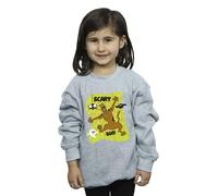 Scooby Doo Girl's Scary Boo Sweatshirt in Grey | Size: 3-4 Years Scooby Doo Grey 3-4 Years