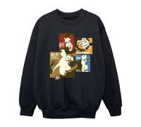 Scooby Doo Girl's Squares Faces Sweatshirt in Black | Size: 7-8 Years Scooby Doo Black 7-8 Years