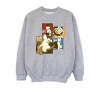 Scooby Doo Girl's Squares Faces Sweatshirt in Grey | Size: 5-6 Years Scooby Doo Grey 5-6 Years