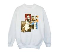 Scooby Doo Girl's Squares Faces Sweatshirt in White | Size: 5-6 Years Scooby Doo White 5-6 Years