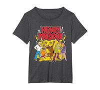 Scooby-Doo Heavy Meddle T-Shirt, Women's Plus, Dark Heather Grey, 2X