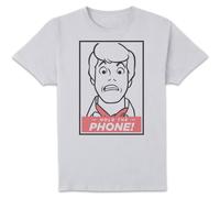 Scooby Doo Hold The Phone Men's T-Shirt - White | Size: XL Scooby Doo White XL