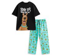 Scooby Doo Mens Black Character Short Sleeve Long Leg Pyjama Set - X-Large