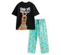 Scooby-Doo! Mens Black Short Sleeve Long Leg Pyjama Set Where Are You! Cartoon Sleepwear | Comfortable Nightwear for Bedtime | Official Merch - XX-Large