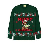 Scooby Doo Mens Green Character Christmas Jumper - Small