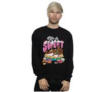 Scooby Doo Men's Life Is Sweet Sweatshirt in Black | Size: Medium Scooby Doo Black M