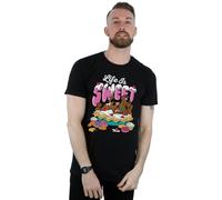Scooby Doo Men's Life Is Sweet T-Shirt in Black | Size: Medium Scooby Doo Black M