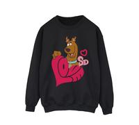 Scooby Doo Men's Love Heart Sweatshirt in Black | Size: Large Scooby Doo Black L