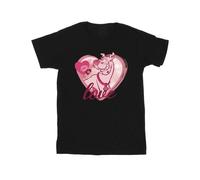 Scooby Doo Men's Love Kisses Cotton T-Shirt in Black | Size: 5XL Scooby Doo Black 5XL
