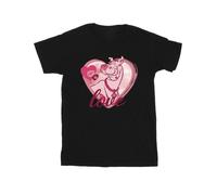 Scooby Doo Men's Love Kisses Cotton T-Shirt in Black | Size: Medium Scooby Doo Black M