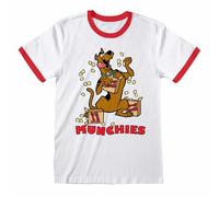 Scooby Doo Men's Munchies Ringer T-Shirt in White | Size: 2XL Scooby Doo White 2XL