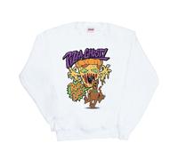 Scooby Doo Men's Pizza Ghost Sweatshirt in White | Size: Large Scooby Doo White L