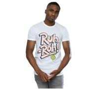 Scooby Doo Men's Ruh-Roh Dog Tag T-Shirt in White | Size: Medium Scooby Doo White M