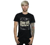Scooby Doo Men's Scary Castle Cotton Slim T-Shirt in Black | Size: 2XL Scooby Doo Black 2XL