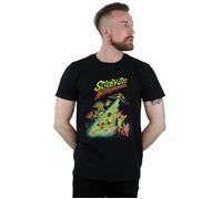 Scooby Doo Men's The Alien Invaders Cotton T-Shirt in Black | Size: Medium Scooby Doo Black M