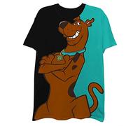 Scooby-Doo Mens Throwback Shirt, Shaggy, Velma Tee - Throwback Classic T-Shirt, Black Turq, S