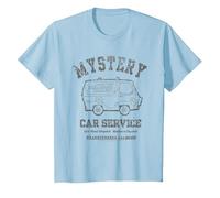 Scooby Doo Mystery Car Service T-Shirt, Youth, Baby Blue, X-Small