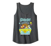 Scooby Doo Mystery Machine Group Tank Top, Women, Dark Heather Grey, Small