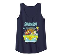 Scooby Doo Mystery Machine Group Tank Top, Women, Navy Blue, X-Large