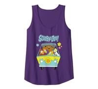 Scooby Doo Mystery Machine Group Tank Top, Women, Purple, Small