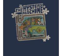 Scooby Doo Mystery Machine Psychedelic Men's T-Shirt - Navy - M