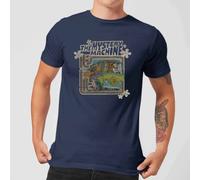 Scooby Doo Mystery Machine Psychedelic Men's T-Shirt - Navy | Size: XL Scooby Doo Navy XL
