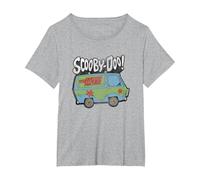 Scooby-Doo Mystery Machine T-Shirt, Women's Plus, Heather Grey, 2X