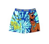 Scooby-Doo! Mystery Machine Tie Dye Men's Boxer Lounge Shorts, Blue, Large