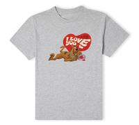 Scooby Doo Official It's No Mystery I Love You T-Shirt - Grey | Size: XL Scooby Doo Grey XL