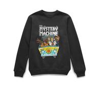 Scooby Doo Official Mystery Machine Heavy Metal Sweatshirt - Black | Size: Small Scooby Doo Black S