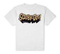 Scooby Doo Official Retro Colour Logo T-Shirt - White | Size: Large Scooby Doo White L
