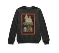 Scooby Doo Official Retro Ghostie Sweatshirt - Black | Size: 2XL Scooby Doo Black 2XL