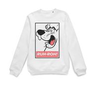 Scooby Doo Official Ruh-Roh Sweatshirt - White | Size: 2XL Scooby Doo White 2XL