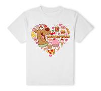 Scooby Doo Official Snacks Are My Valentine T-Shirt - White | Size: XL Scooby Doo White XL