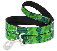 Scooby Doo Pet Leash, Dog Leash, Scooby Doo Mystery Machine Dog Tag Collage Greens Blues, 6 Feet Long 1.5 Inch Wide