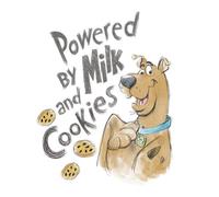 Scooby Doo Powered By Milk And Cookies Women's T-Shirt - White - XXL
