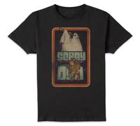 Scooby Doo Retro Ghostie Men's T-Shirt - Black | Size: Small Scooby Doo Black S