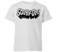 Scooby Doo Retro Mono Logo Kids T-Shirt - Grey | Size: YM Scooby Doo Grey YM