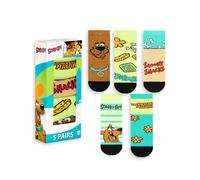 Scooby Doo Unisex Kids Multicoloured Character Calf Socks Set of 5 - 9-12 UK Child