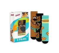 Scooby Doo Unisex Multicoloured Character Calf Socks Set of 3 - 7-11 UK
