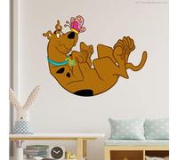 Scooby-Doo Wall Sticker - Scooby Doo with Butterfly Decal Wall Art (60cm Width x 50cm Height)