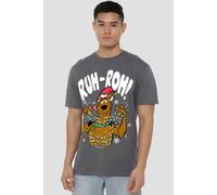 Scooby Doo Warner Bros Christmas Lights Ruhroh T-Shirt, Charcoal in Grey | Size: 4XL Scooby Doo Grey 4XL