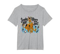 Scooby-Doo Where are You Meddle T-Shirt, Women's Plus, Heather Grey, 2X