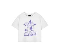 Scooby-Doo! White Graphic Tee | Women's Hex Girls Band Classic T-Shirt | Cartoon Crew Neck Short Sleeve Top | Casual Wear Pull-On Apparel