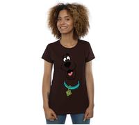 Scooby Doo Women's Big Face Cotton T-Shirt in Chocolate | Size: 2XL Scooby Doo Chocolate 2XL