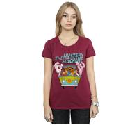Scooby Doo Women's Mystery Machine Cotton T-Shirt in Burgundy | Size: Small Scooby Doo Burgundy S