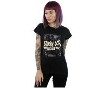 Scooby Doo Women's Scary Castle Cotton T-Shirt in Black | Size: Medium Scooby Doo Black M