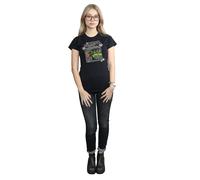 Scooby Doo Women's The Mystery Machine Cotton Boyfriend T-Shirt in Black | Size: Small Scooby Doo Black S