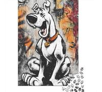 Scooby-Doo Wooden Jigsaw Puzzle 1000 Piece for Adults Fun Toy Intellectual Game Decoration Stress Relief Toy Education Game Relaxation And Intelligence 1000pcs (75x50cm)